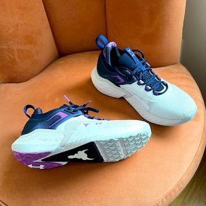 Brand New! Under Armor Women’s Shoes. Project Rock. Size 7,5. Color White/Purple